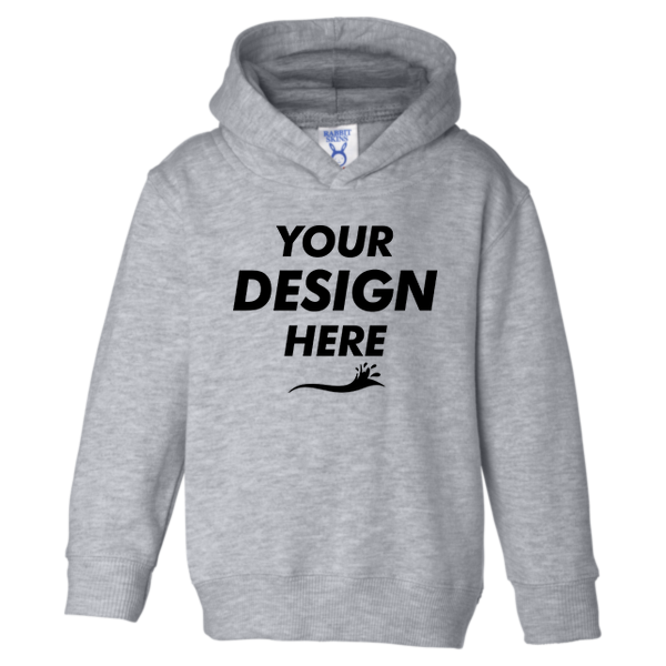 Rabbit Skins Toddler Pullover Fleece Hoodie, Heather, Front view, Mockup