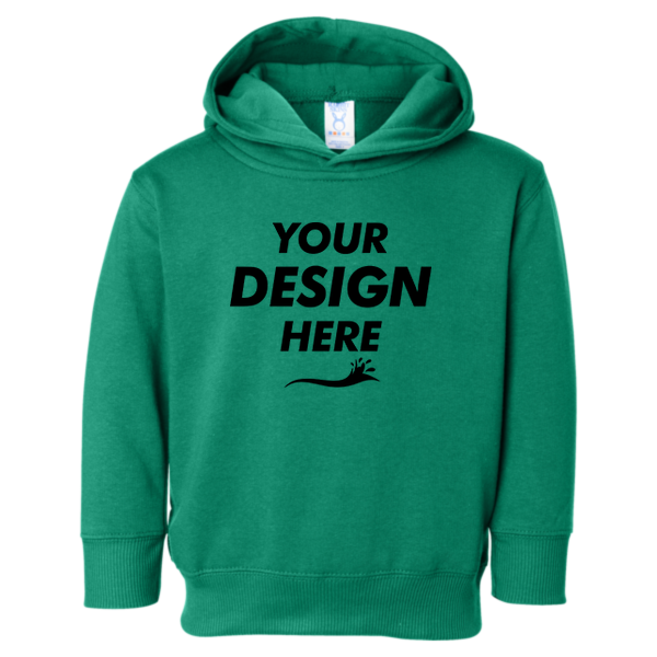 Rabbit Skins Toddler Pullover Fleece Hoodie, Kelly, Front view, Mockup
