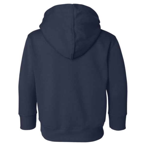 Rabbit Skins Toddler Pullover Fleece Hoodie, Navy, Back view