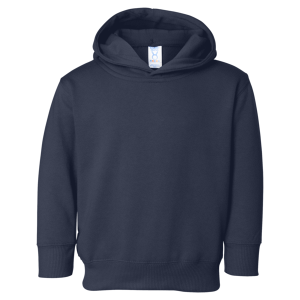 Rabbit Skins Toddler Pullover Fleece Hoodie, Navy, Front view