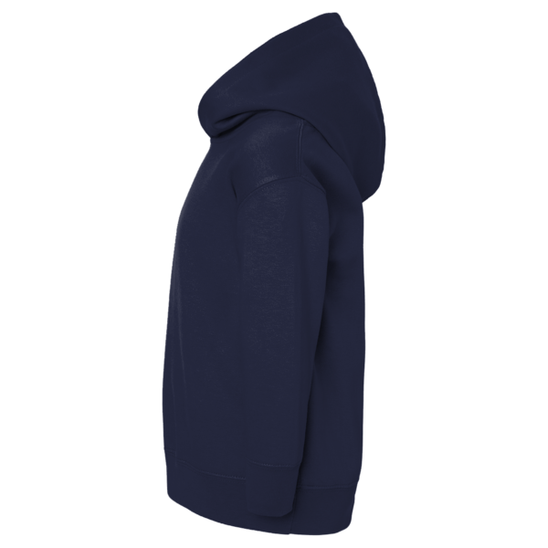 Rabbit Skins Toddler Pullover Fleece Hoodie, Navy, Left Sleeve view