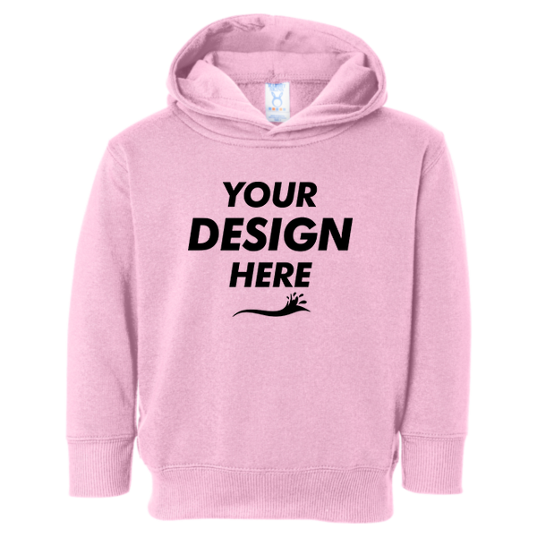 Rabbit Skins Toddler Pullover Fleece Hoodie, Pink, Front view, Mockup