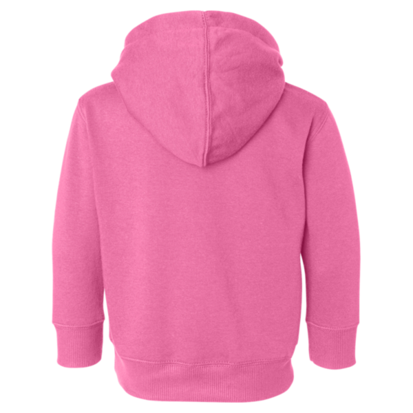 Rabbit Skins Toddler Pullover Fleece Hoodie, Raspberry, Back view