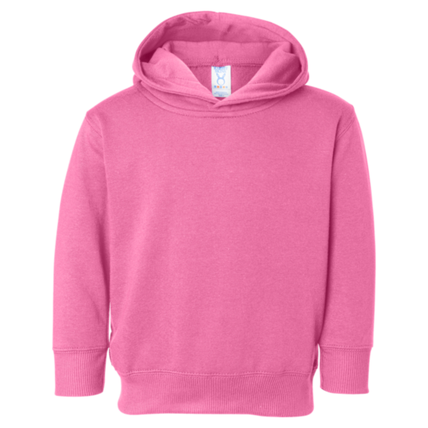 Rabbit Skins Toddler Pullover Fleece Hoodie, Raspberry, Front view