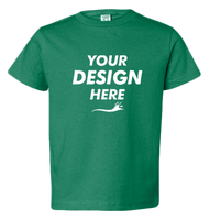 Rabbit Skins Youth Juvy T-Shirt, Kelly Green, Front view, Mockup
