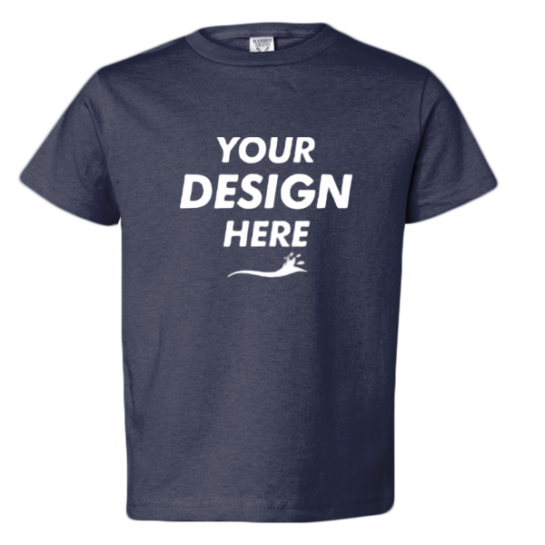 Rabbit Skins Youth Juvy T-Shirt, Navy, Front view, Mockup