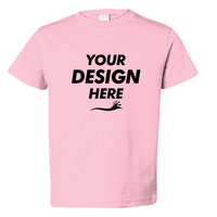 Rabbit Skins Youth Juvy T-Shirt, Pink, Front view, Mockup
