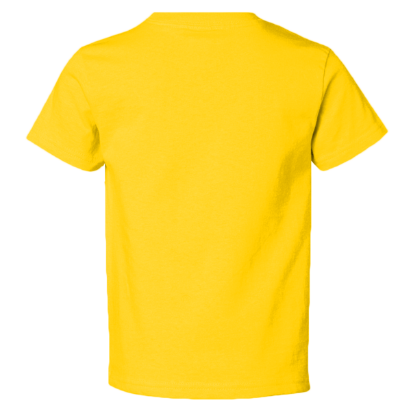Rabbit Skins Youth Juvy T-Shirt, Yellow, Back view