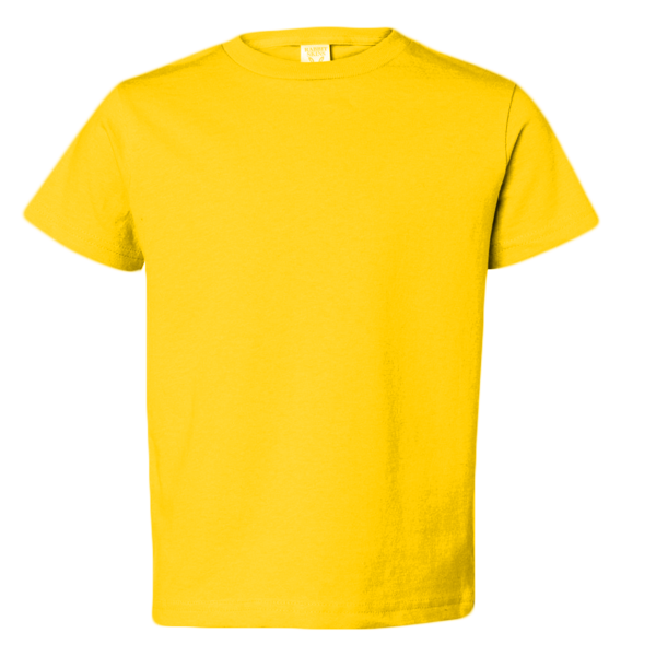 Rabbit Skins Youth Juvy T-Shirt, Yellow, Front view