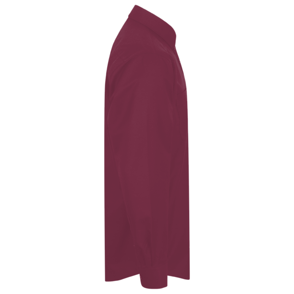 Red Kap Men's Industrial Long Sleeve Work Shirt, Burgundy / Burgundy / Burgundy, Right Sleeve view