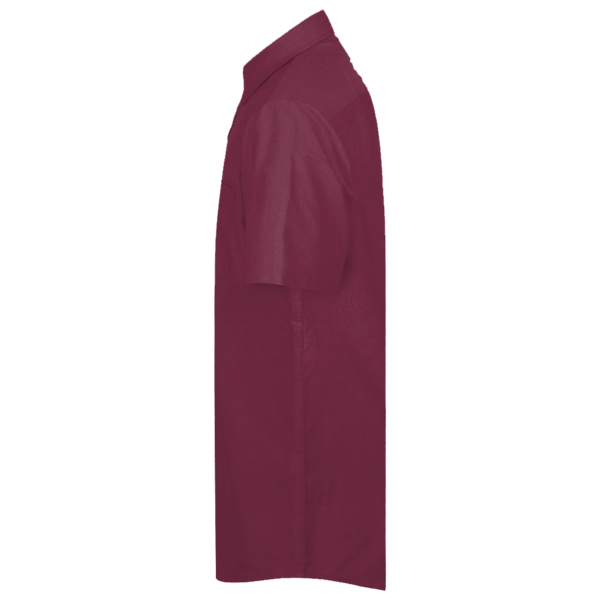 Red Kap Men's Industrial Short Sleeve Work Shirt, Burgundy / Burgundy / Burgundy, Left Sleeve view