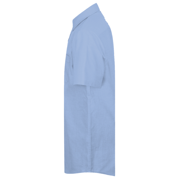 Red Kap Men's Industrial Short Sleeve Work Shirt, Light Blue / Light Blue / Light Blue, Left Sleeve view