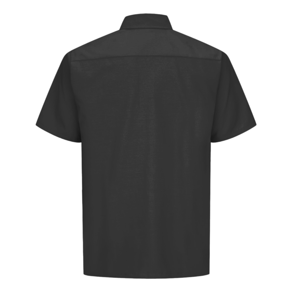 Red Kap Men's Ripstop Short Sleeve Work Shirt, Black, Back view