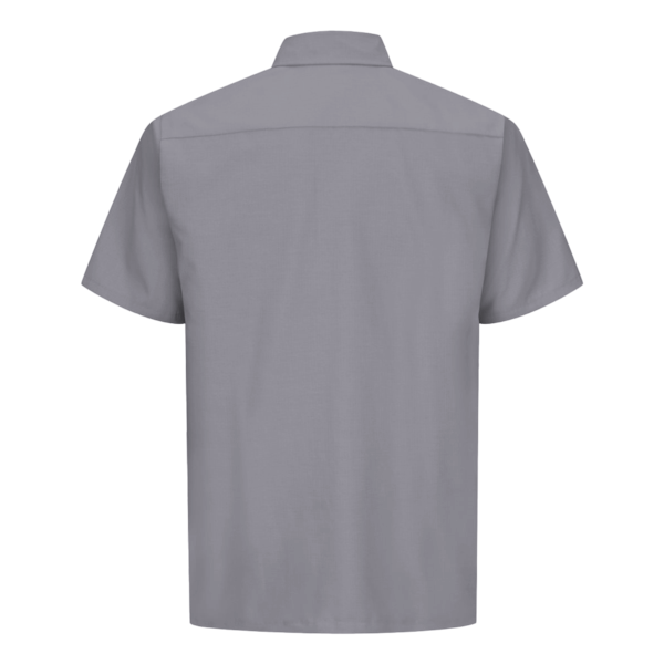 Red Kap Men's Ripstop Short Sleeve Work Shirt, Gy-Grey, Back view