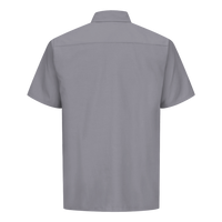 Red Kap Men's Ripstop Short Sleeve Work Shirt, Gy-Grey, Back view
