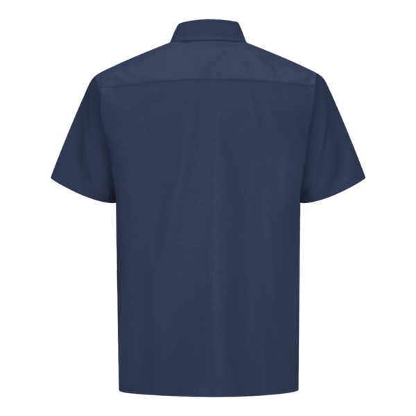 Red Kap Men's Ripstop Short Sleeve Work Shirt, Navy, Back view