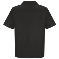 Red Kap Men's Short Sleeve Automotive Crew Shirt, Black / Black, Back view