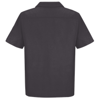 Red Kap Men's Short Sleeve Automotive Crew Shirt, Charcoal / Charcoal, Back view