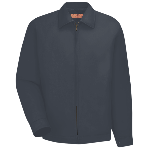 Red Kap Slash Pocket Jacket, Charcoal, Front view