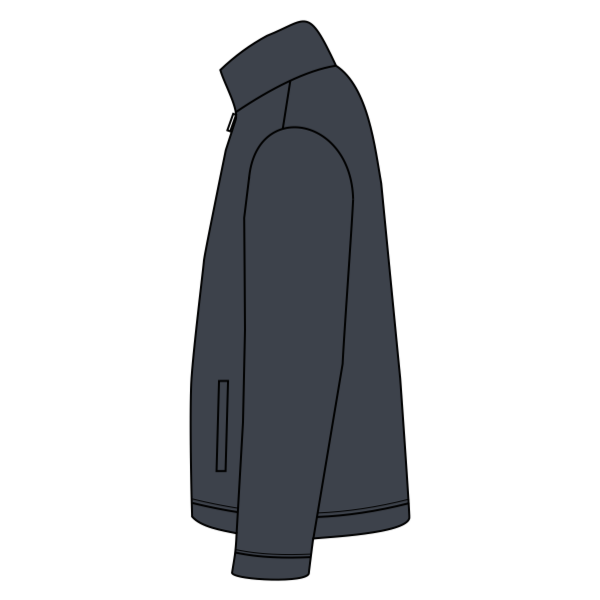 Red Kap Slash Pocket Jacket, Charcoal, Left Sleeve (Long) view