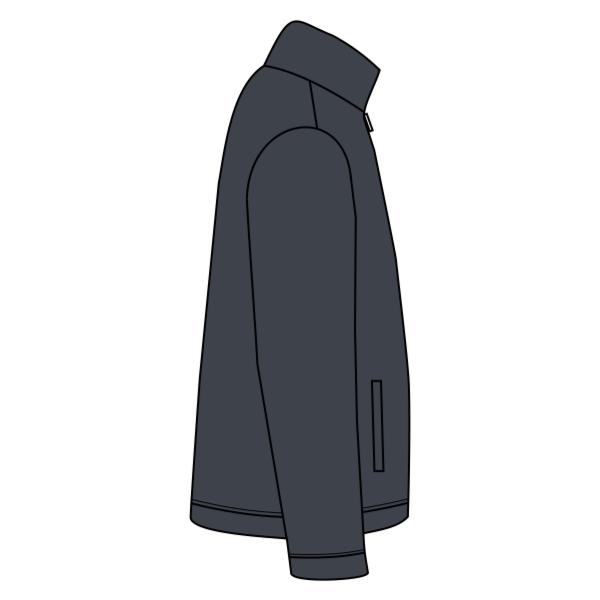 Red Kap Slash Pocket Jacket, Charcoal, Right Sleeve (Long) view