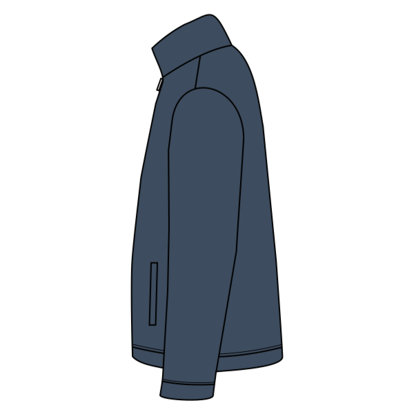Red Kap Slash Pocket Jacket, Navy, Left Sleeve (Long) view