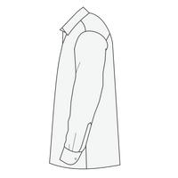 Red Kap Women's Long Sleeve Specialized Pocketless Poplin Work Shirt, White, Left Sleeve view