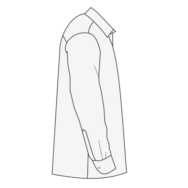 Red Kap Women's Long Sleeve Specialized Pocketless Poplin Work Shirt, White, Right Sleeve view