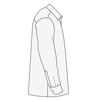 Red Kap Women's Long Sleeve Specialized Pocketless Poplin Work Shirt, White, Right Sleeve view