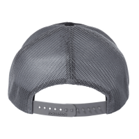 Richardson 112+ R-Flex Adjustable Trucker Cap, Black / Graphite, Back view