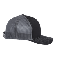Richardson 112+ R-Flex Adjustable Trucker Cap, Black / Graphite, Right Side view
