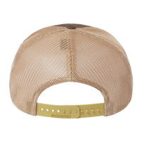 Richardson 112+ R-Flex Adjustable Trucker Cap, Brown / Khaki, Back view
