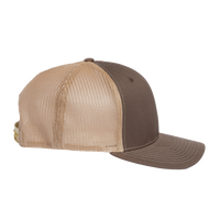 Richardson 112+ R-Flex Adjustable Trucker Cap, Brown / Khaki, Right Side view
