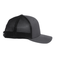 Richardson 112+ R-Flex Adjustable Trucker Cap, Charcoal / Black, Right Side view
