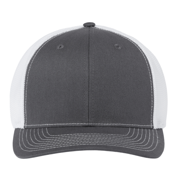 Richardson 112+ R-Flex Adjustable Trucker Cap, Charcoal / White, Front view