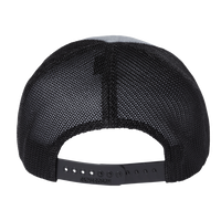 Richardson 112+ R-Flex Adjustable Trucker Cap, Heather Grey / Black, Back view