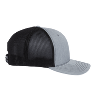 Richardson 112+ R-Flex Adjustable Trucker Cap, Heather Grey / Black, Right Side view