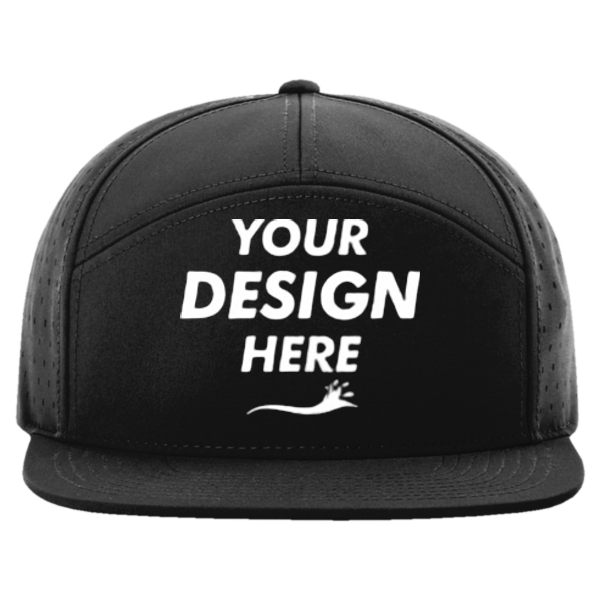 Richardson Cannon Cap, Black, Front view, Mockup