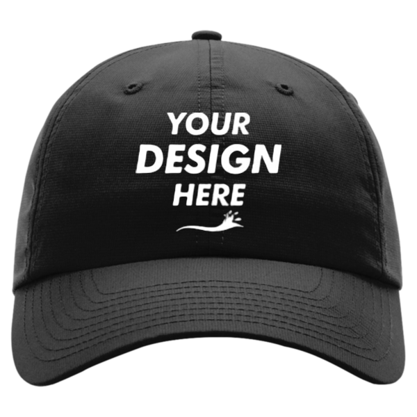 Richardson Casual Performance Lite Cap, Black, Front view, Mockup
