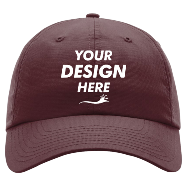 Richardson Casual Performance Lite Cap, Maroon, Front view, Mockup