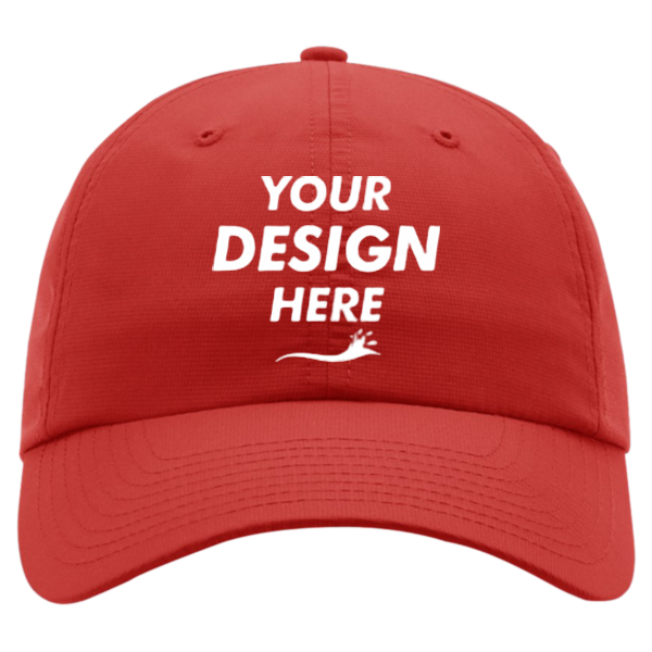 Richardson Casual Performance Lite Cap, Red, Front view, Mockup