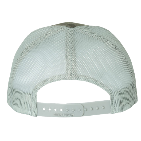Richardson Five-Panel Trucker Cap, Beetle / Quarry / Quarry, Back view