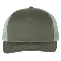 Richardson Five-Panel Trucker Cap, Beetle / Quarry / Quarry, Front view