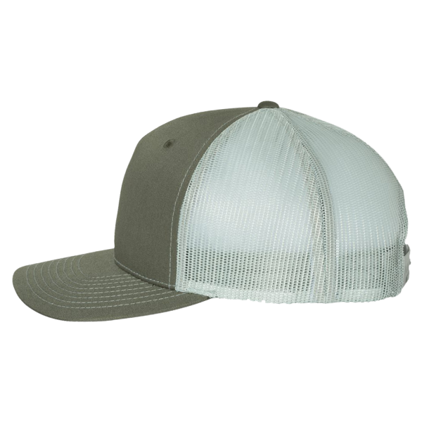Richardson Five-Panel Trucker Cap, Beetle / Quarry / Quarry, Left Side view