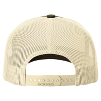 Richardson Five-Panel Trucker Cap, Chocolate Chip / Birch / Birch, Back view