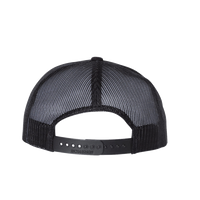 Richardson Foamie Trucker Cap, Black / Black / Black, Back view