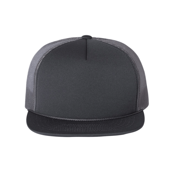 Richardson Foamie Trucker Cap, Charcoal / Charcoal / Charcoal, Front view