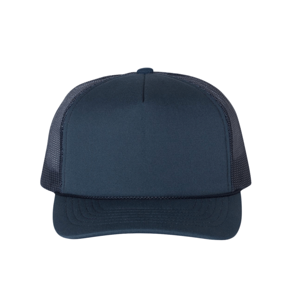 Richardson Foamie Trucker Cap, Navy / Navy / Navy, Front view