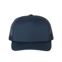 Richardson Foamie Trucker Cap, Navy / Navy / Navy, Front view