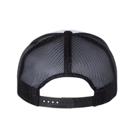 Richardson Foamie Trucker Cap, White / Black / Black, Back view